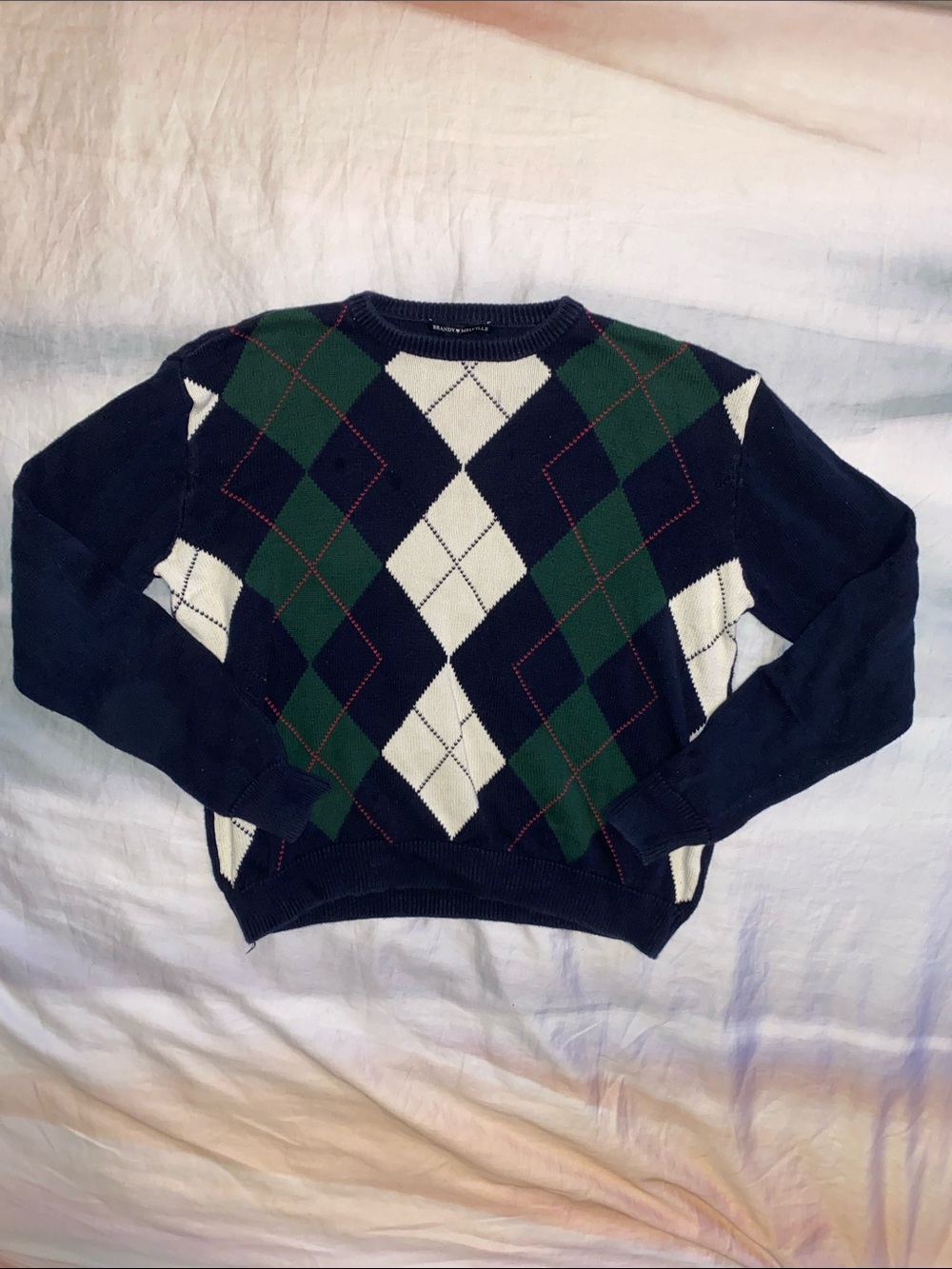 Brandy Melville Bernadette Argyle Sweater USED